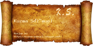 Kuzma Sámuel névjegykártya